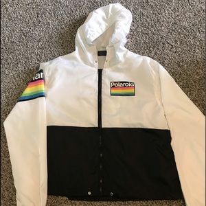 White Polaroid Windbreaker